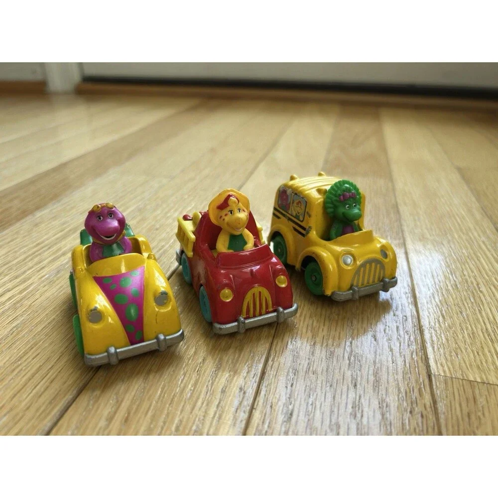 1997 The Lyons Group Barney & Friends Die Cast Vehicle Lot Baby Bop BJ Cars 3